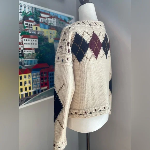 Academia Rumère Classe, 100% Wool Soft Chunky Knit From Japan Cottage Cozy - M - Picture 9 of 14